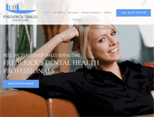 Tablet Screenshot of fredericksmiles.com